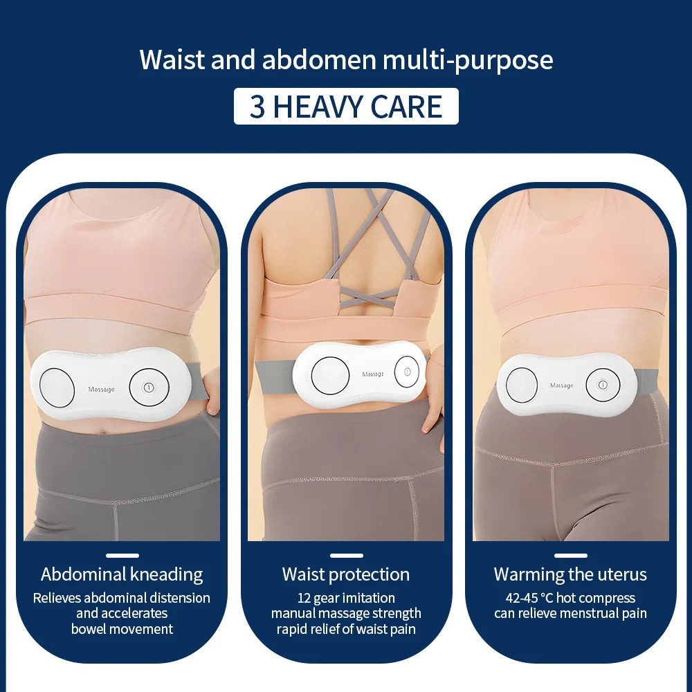 EMS Waist Massager with Heat & Red Light for Lower Back