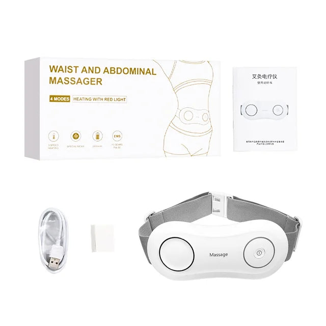 EMS Waist Massager with Heat & Red Light for Lower Back