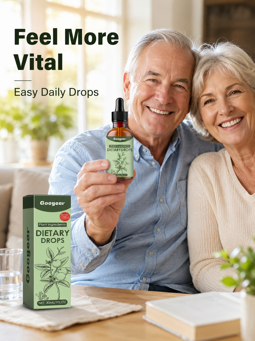 Plant-Based Vitamin Drops for Energy, Back Pain Relief
