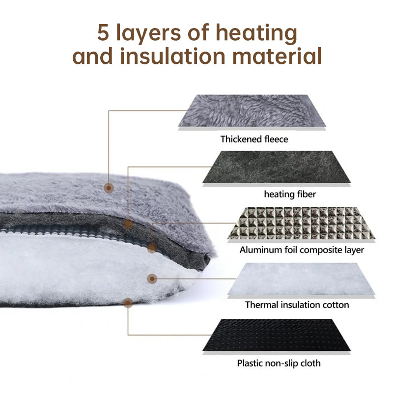 Self-Heating Pet Mat for Cozy, Cord-Free Winter Warmth