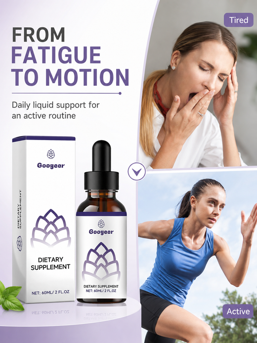 Liquid Energy Supplement Drops — Sustained Vitality