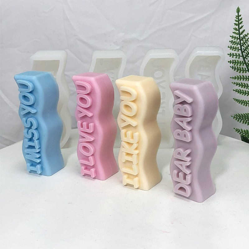 English Letter Candle Molds for Personalized Gifts
