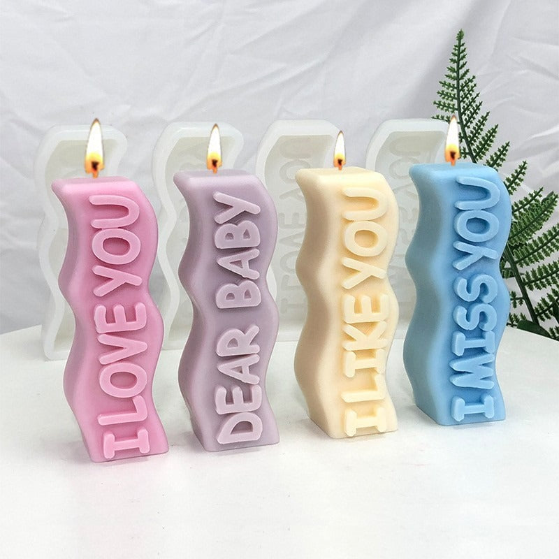 English Letter Candle Molds for Personalized Gifts