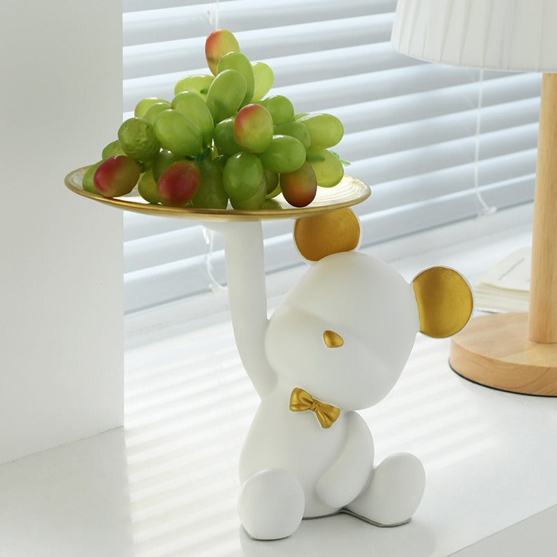 Bear-Shaped Decorative Tray for Entryway Organization