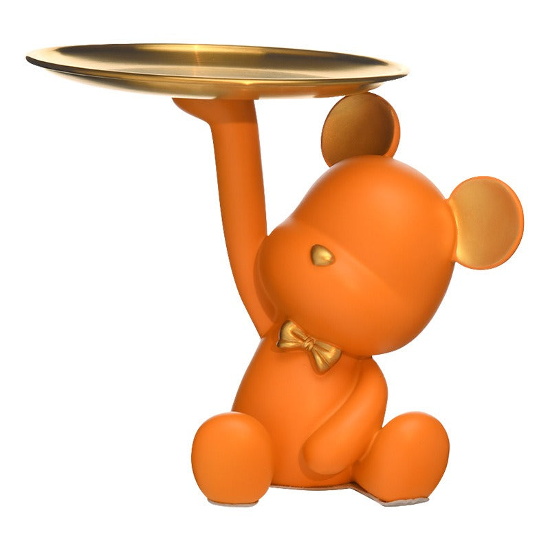 Bear-Shaped Decorative Tray for Entryway Organization