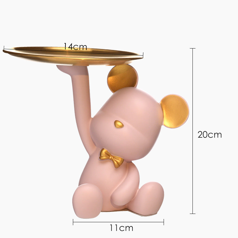 Bear-Shaped Decorative Tray for Entryway Organization