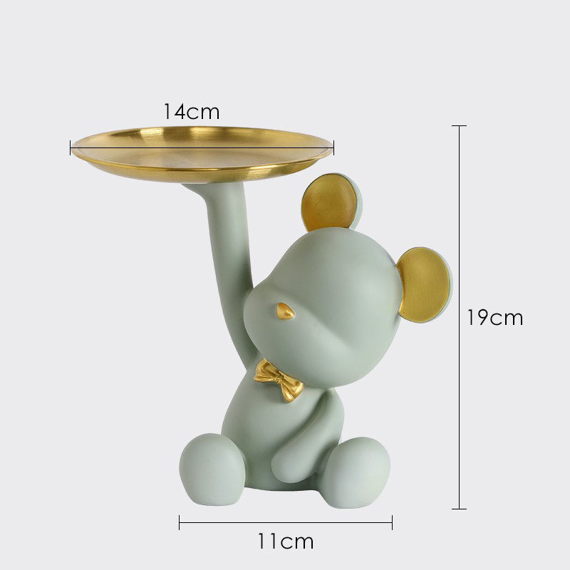 Bear-Shaped Decorative Tray for Entryway Organization