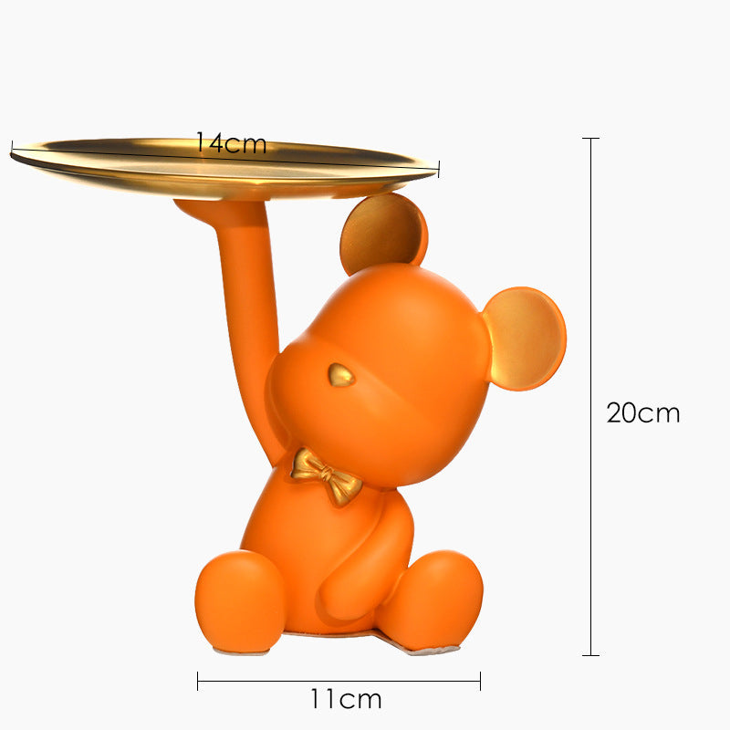 Bear-Shaped Decorative Tray for Entryway Organization
