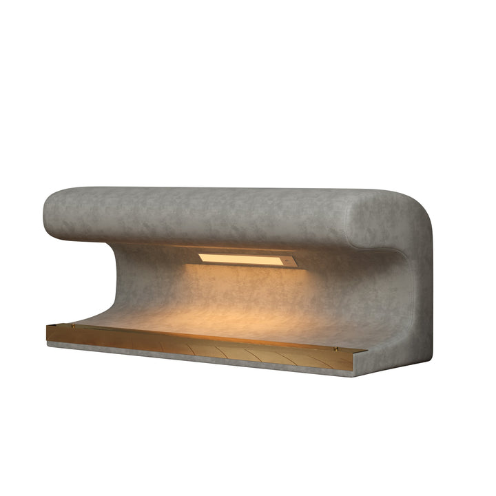 Upholstered Entryway Bench with Sensor LED Light Strip
