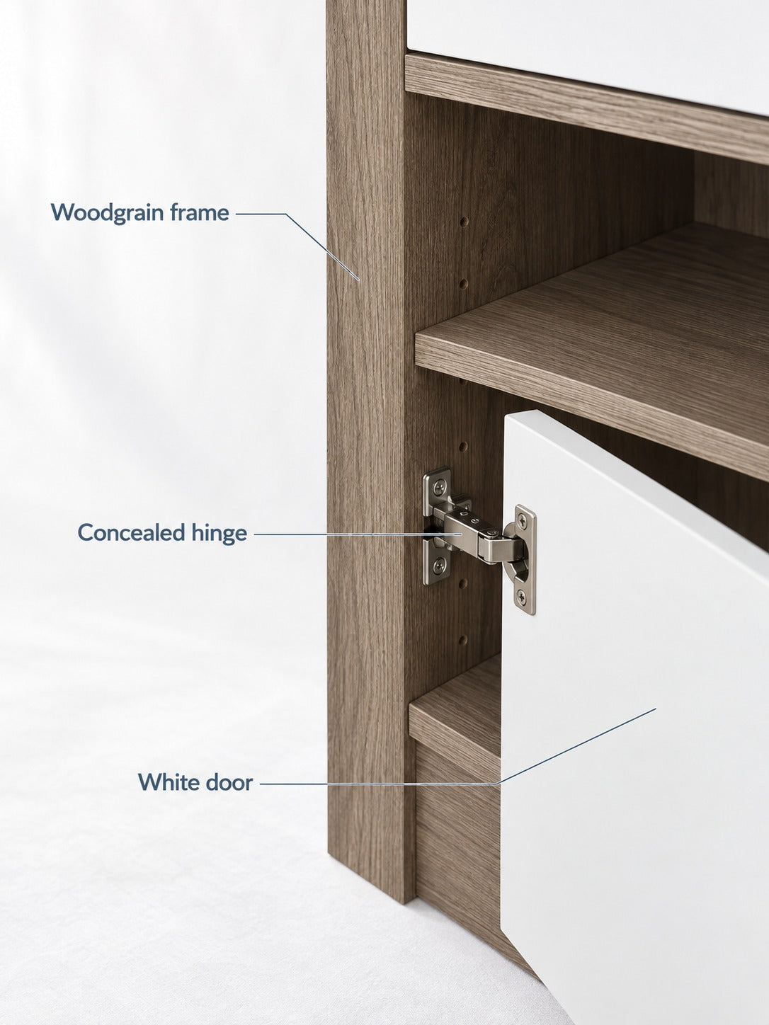 Entryway Shoe Cabinet with Cushioned Bench Seat, White