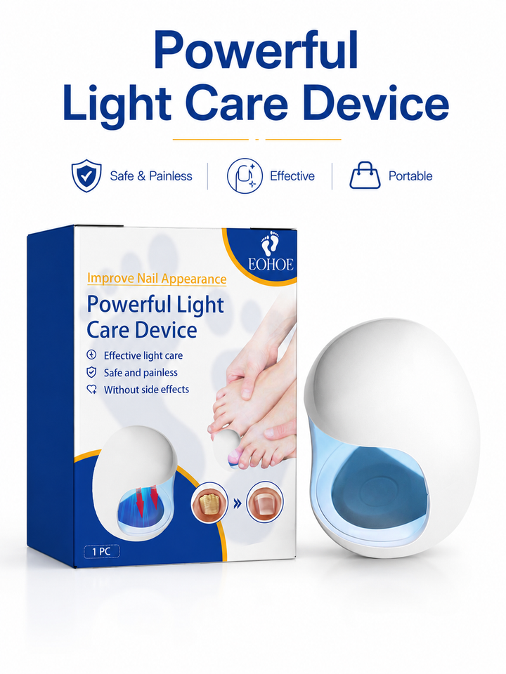 LED Nail Light Therapy Device — Clear Yellow Nails at Home