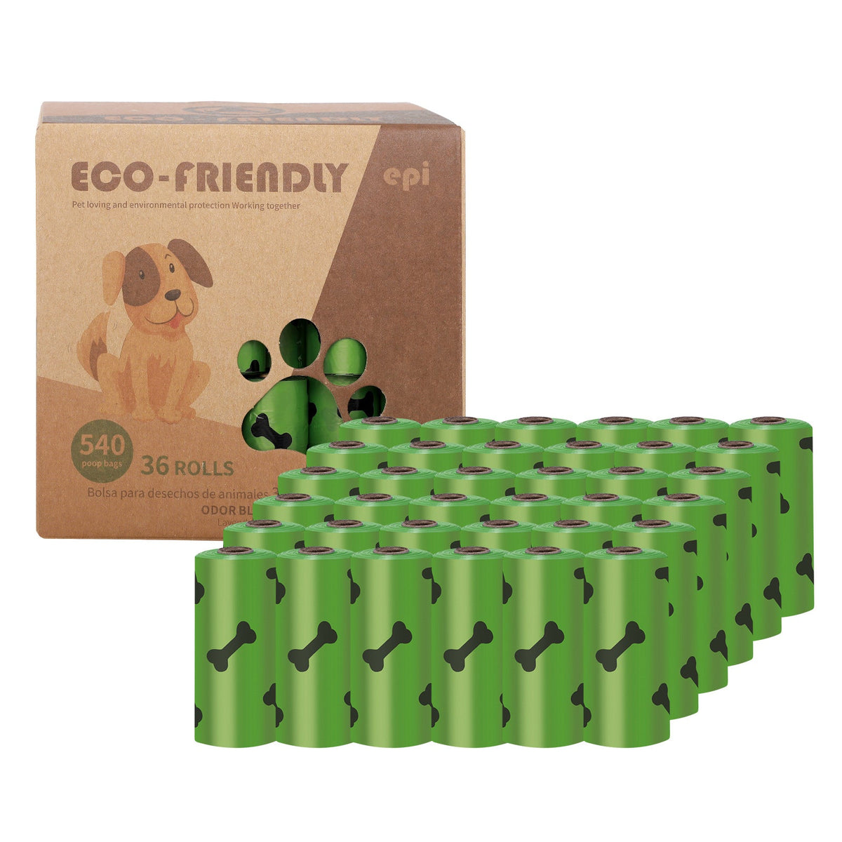 Eco-Friendly Dog Poop Bags with Handy Leash Dispenser