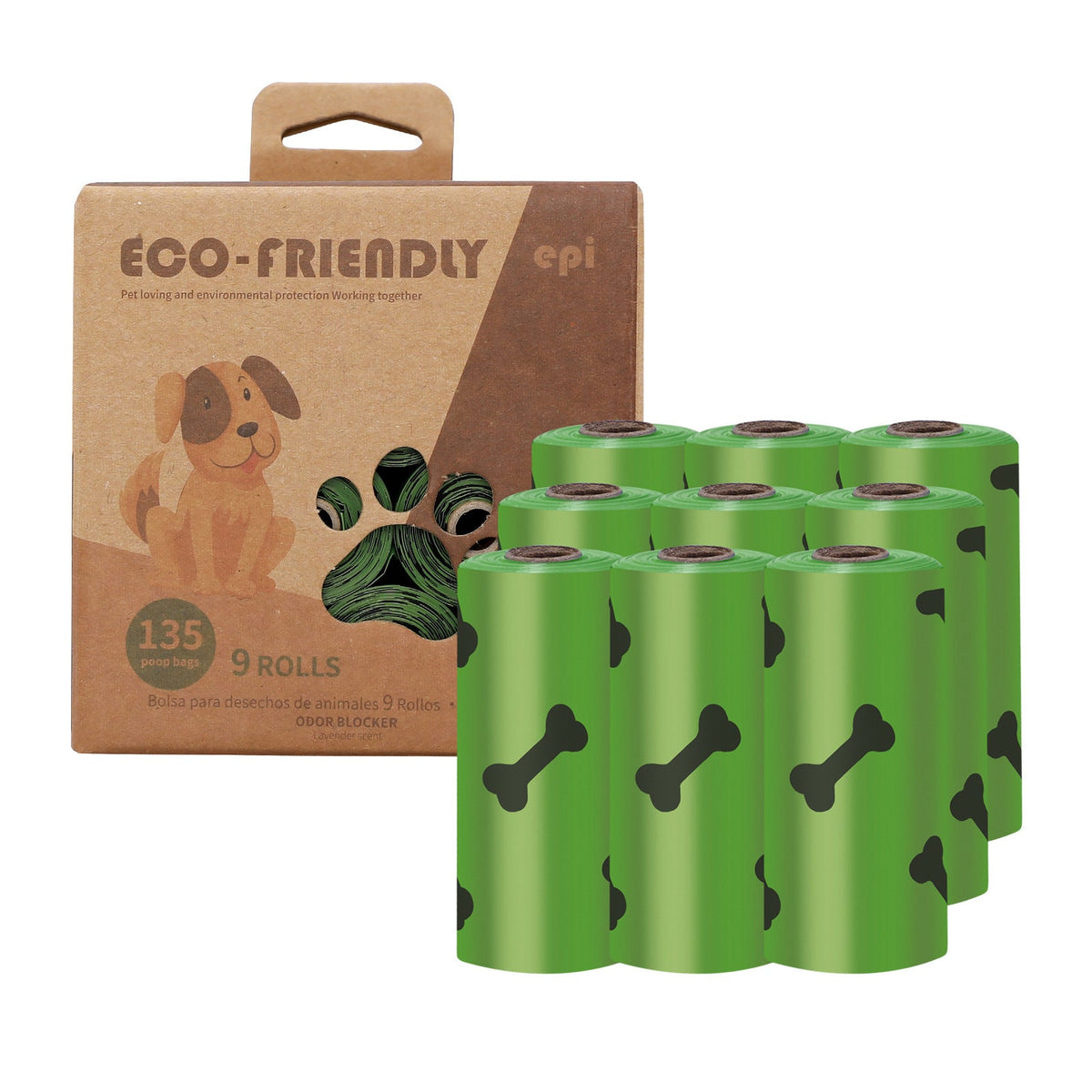 Eco-Friendly Dog Poop Bags with Handy Leash Dispenser