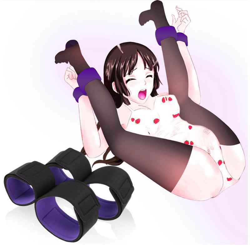 Adjustable Open-Leg Bondage Restraint Set with Padding