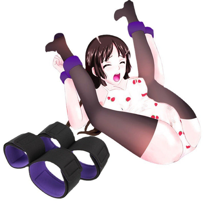 Adjustable Open-Leg Bondage Restraint Set with Padding