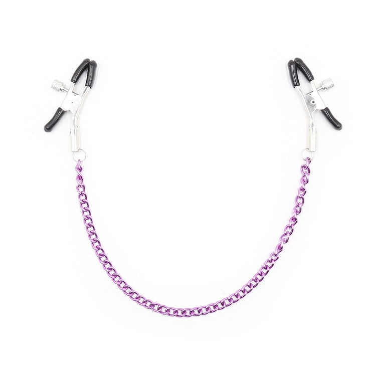 Nipple Clamps with Chain for Adjustable Intimate Play