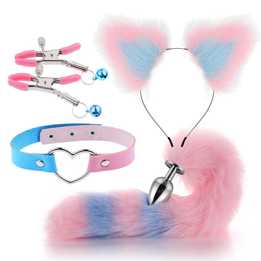 Four-Piece Cat Roleplay Set for Playful Bedroom Fun