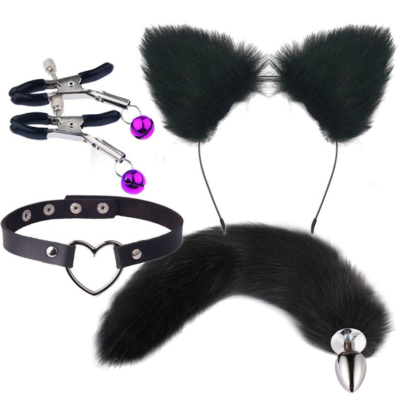 Four-Piece Cat Roleplay Set for Playful Bedroom Fun