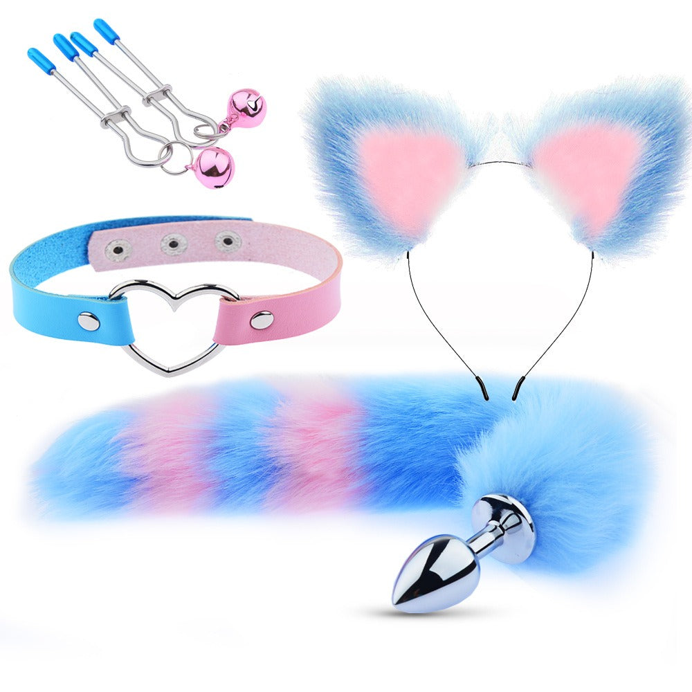 Four-Piece Cat Roleplay Set for Playful Bedroom Fun