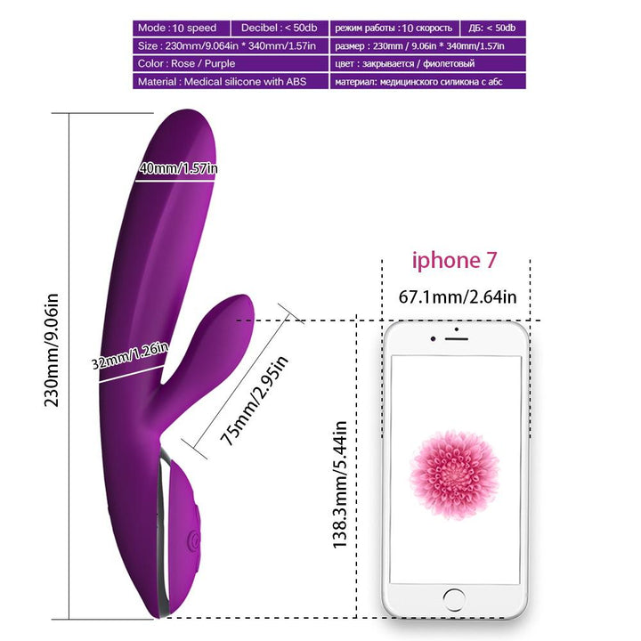 Heating Dildo Vibrator for Dual Stimulation & Comfort