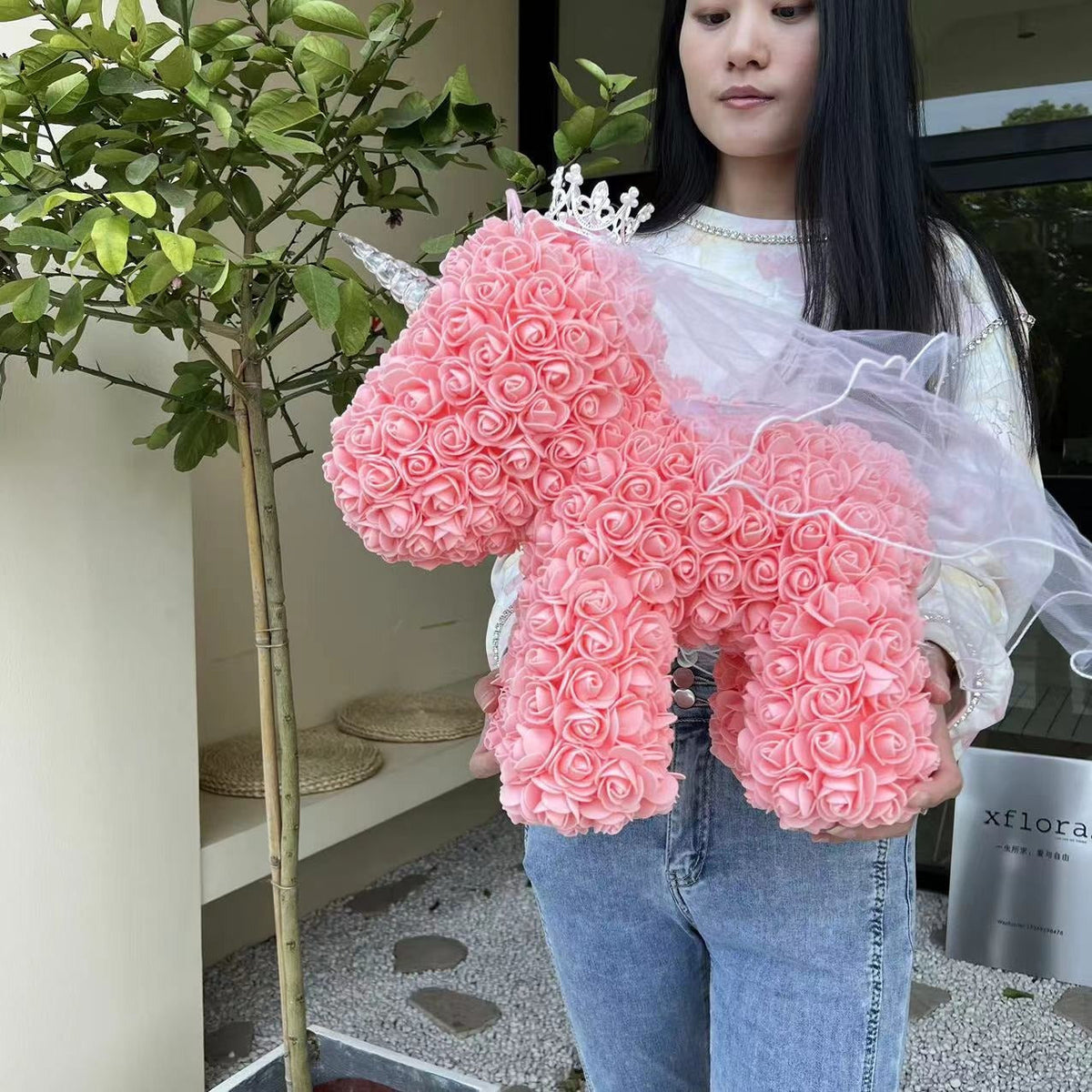 Artificial Flower Rose Unicorn Keepsake Gift for Girlfriend