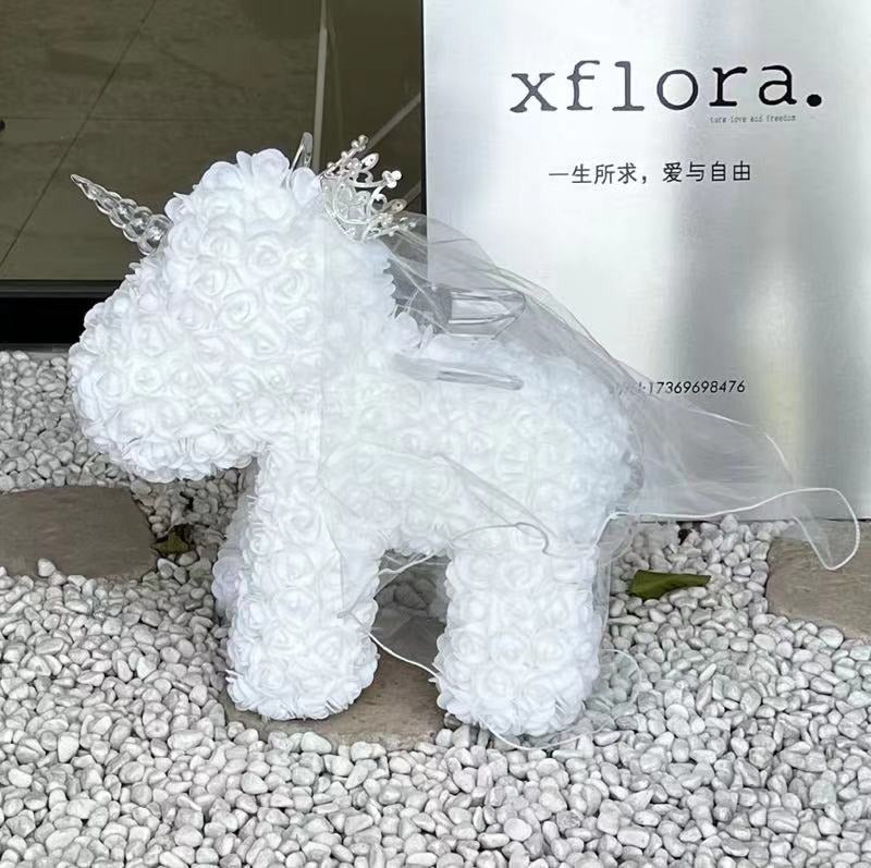 Artificial Flower Rose Unicorn Keepsake Gift for Girlfriend