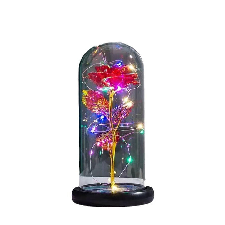 Eternal Rose Glass Dome Lamp, Romantic Valentine's Gift