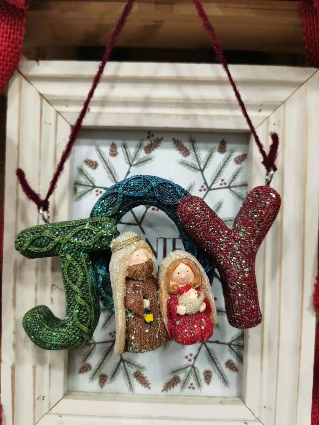 Knitted Christmas Letter Decorations & Nativity Decor