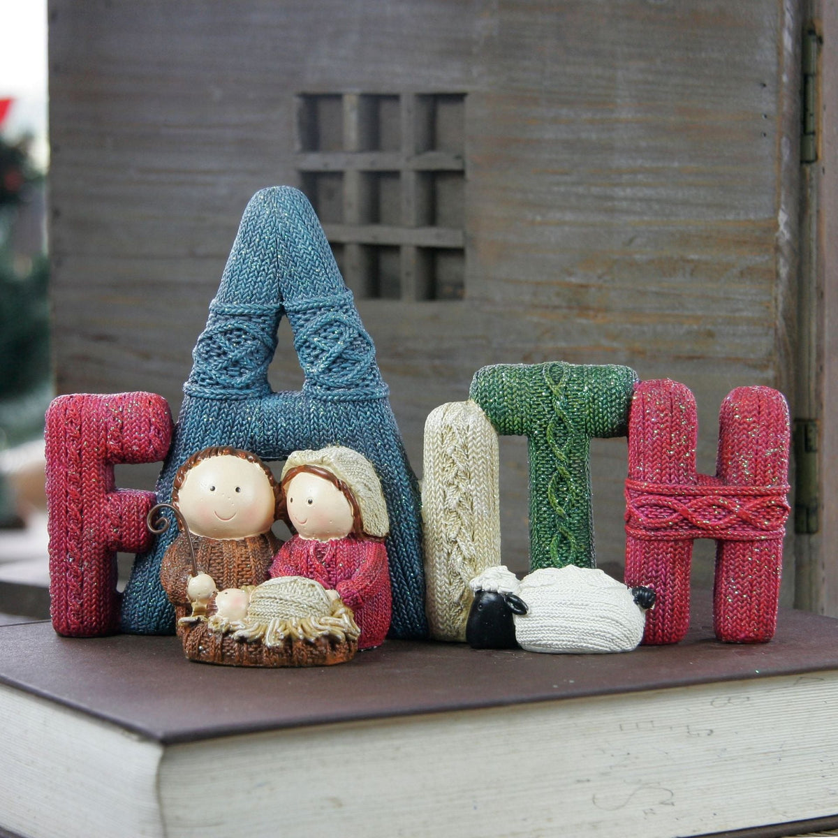 Knitted Christmas Letter Decorations & Nativity Decor