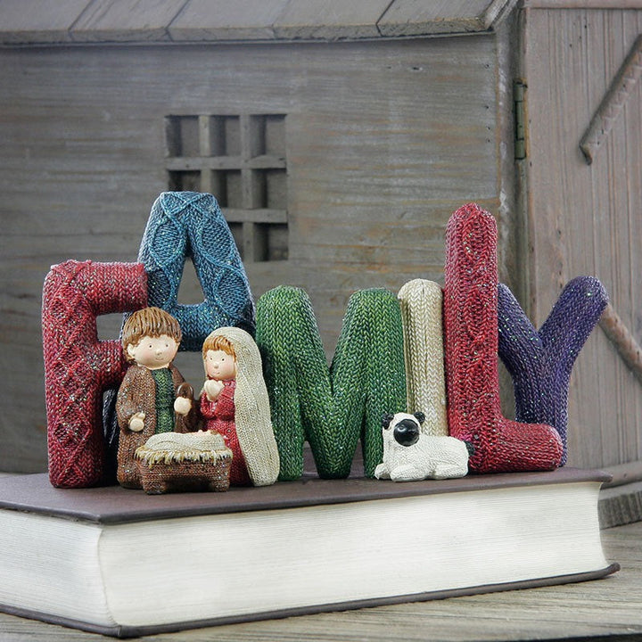 Knitted Christmas Letter Decorations & Nativity Decor