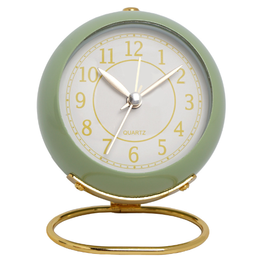 Silent Quartz Alarm Clock | Colorful Vintage Decor