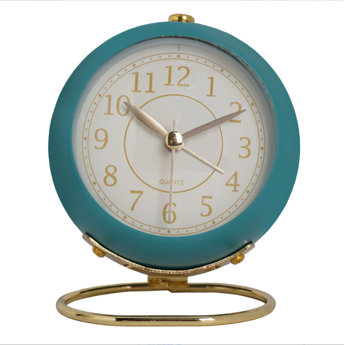 Silent Quartz Alarm Clock | Colorful Vintage Decor