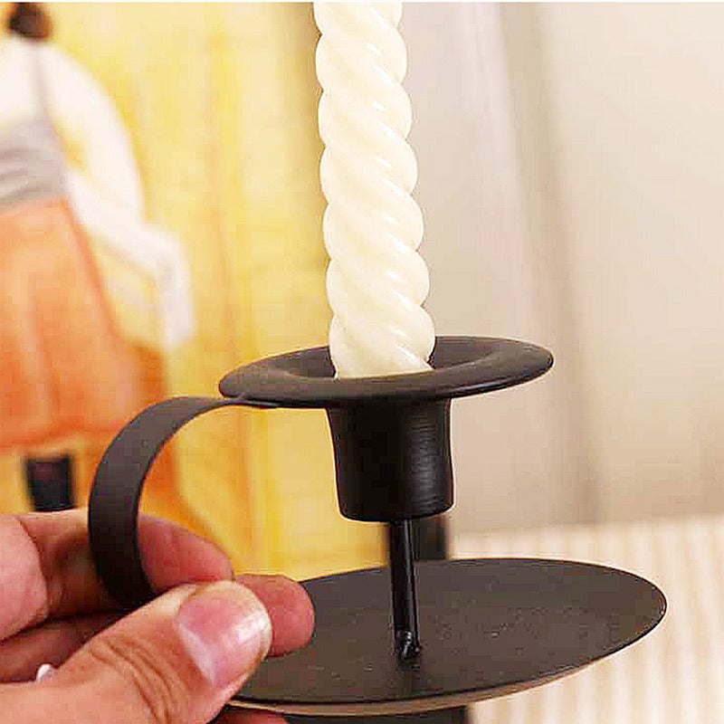 European Iron Candlestick for Elegant Dinner Settings