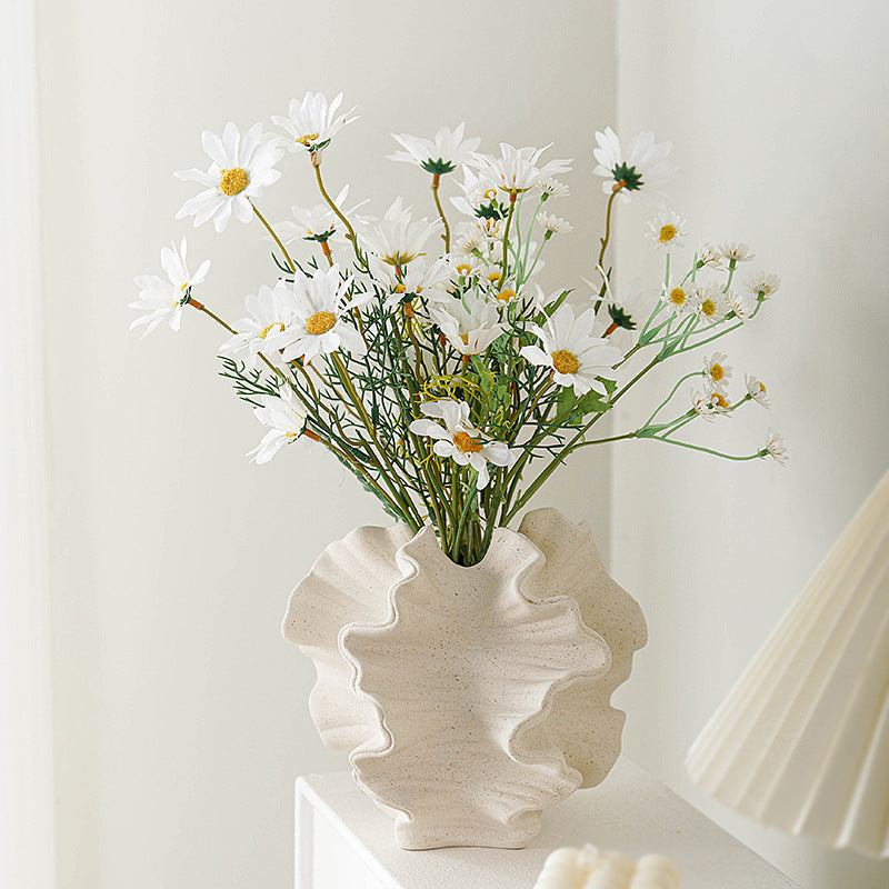 Frosted Ceramic Vase for European-Style Home Decor