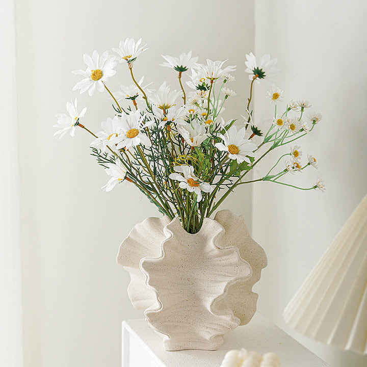 Frosted Ceramic Vase for European-Style Home Decor