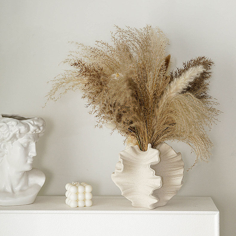 Frosted Ceramic Vase for European-Style Home Decor