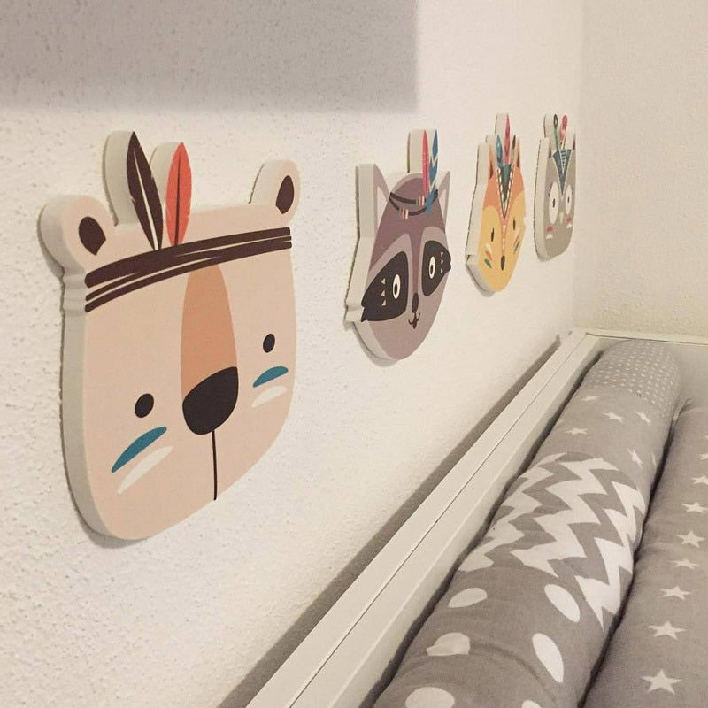Wooden Animal Wall Decor for Cheerful Nursery Rooms