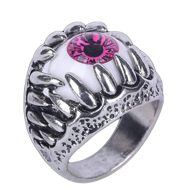 Evil Eye Skull Ring | Gothic Halloween Statement Jewelry