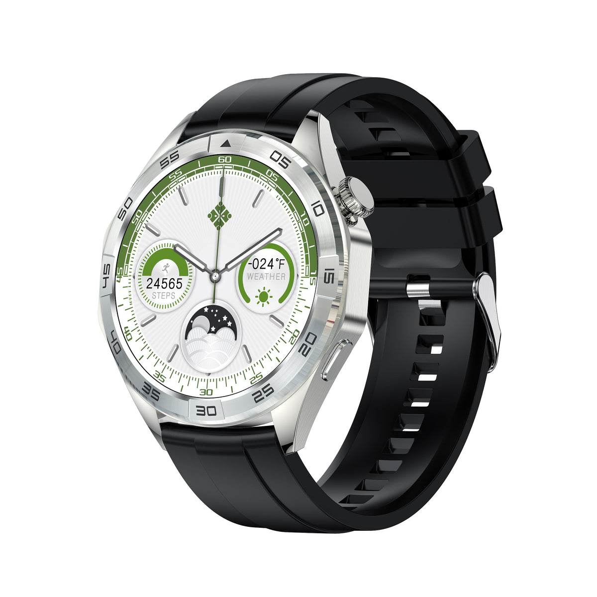 Round Smart Watch with Heart Rate & Fitness Tracking