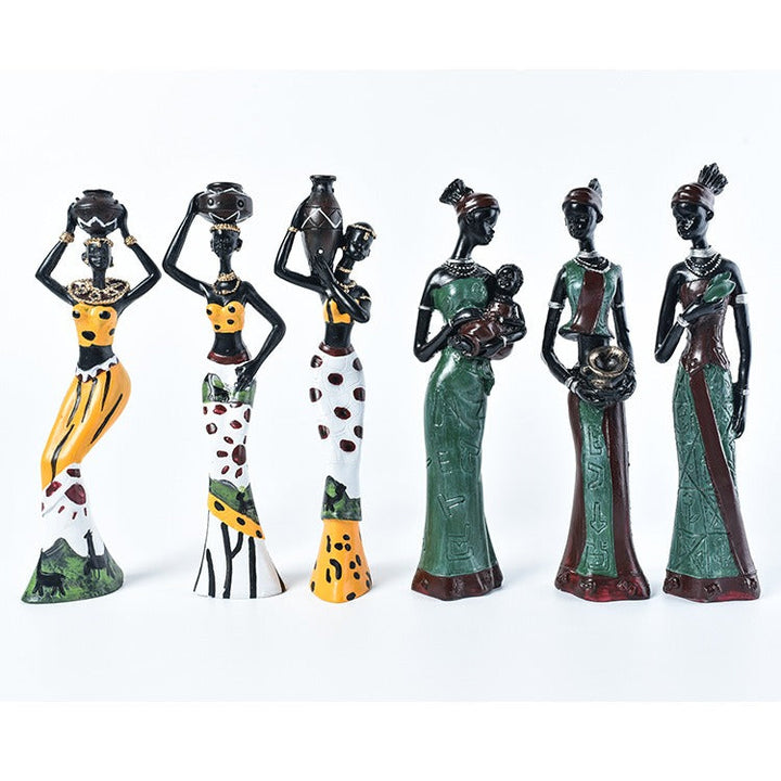 African Figurines for Colorful Sculptural Home Decor