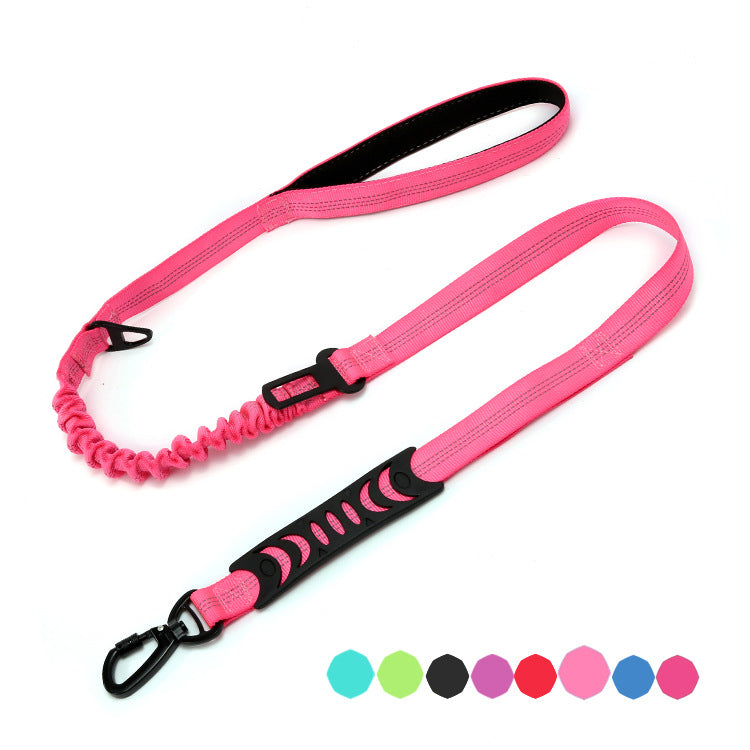 Reflective Shock-Absorbing Dog Leash for Car Travel
