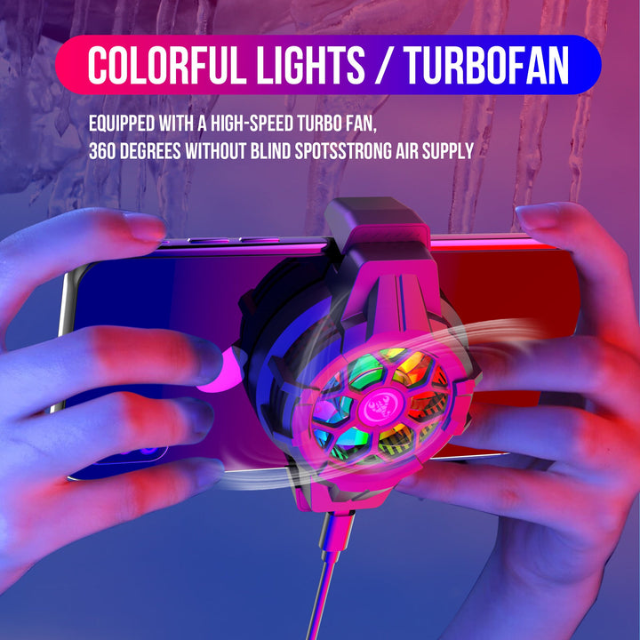 Gaming Phone Cooler Clip With RGB Semiconductor Fan