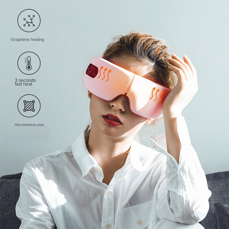 Hands-Free Eye Massager with Hot Compress & Airbags