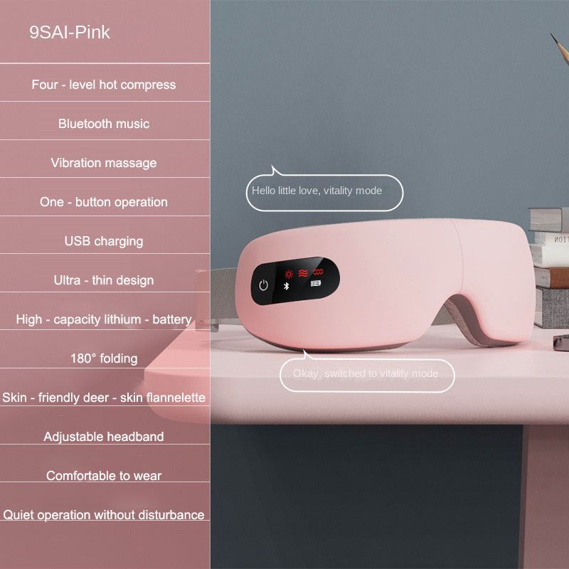 Hands-Free Eye Massager with Hot Compress & Airbags