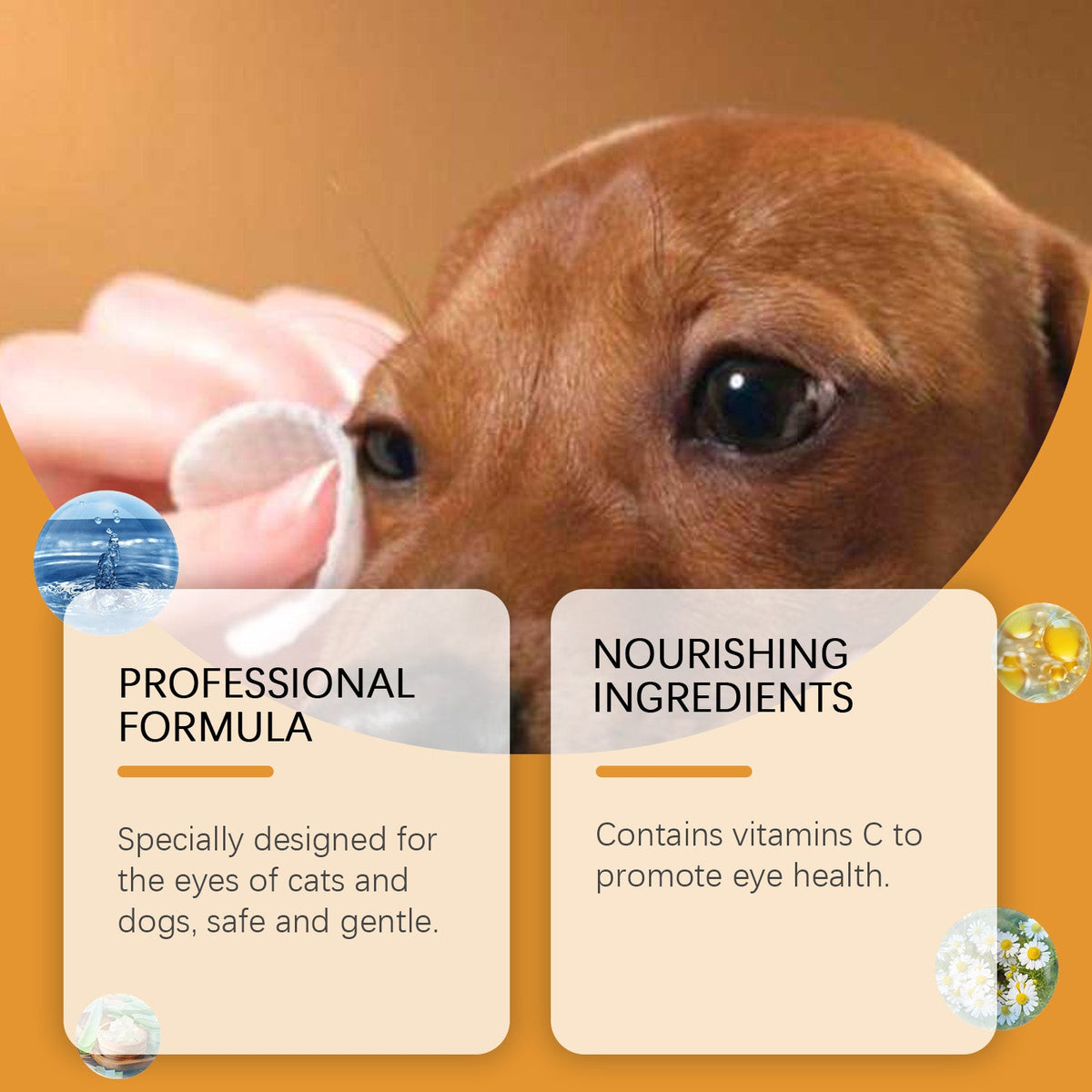 Pet Eye Wipes for Dogs & Cats | Gentle Tear Care
