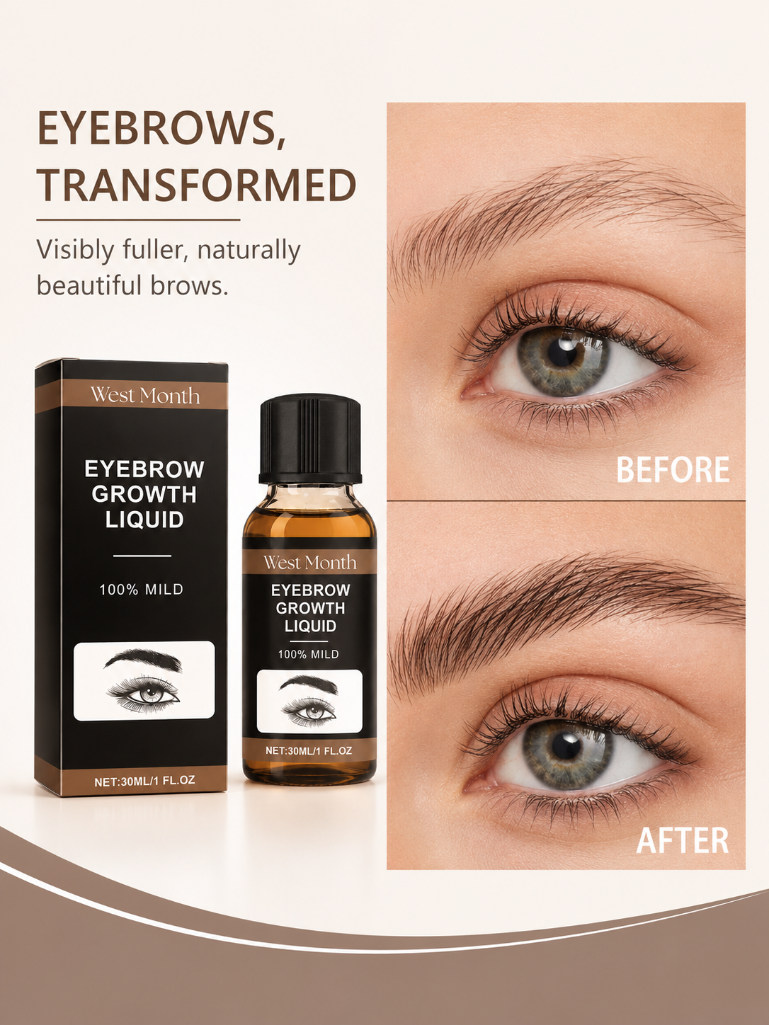 Eyebrow Growth Oil — Fuller Brows in 60 Days | 30ml