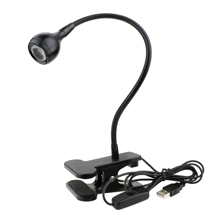 Clip On Desk Lamp with Flexible Gooseneck for Reading