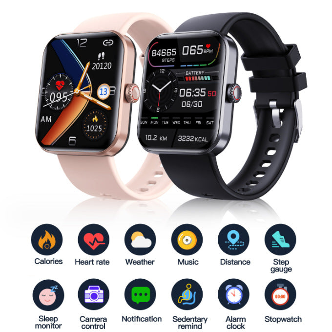 Fitness Smartwatch with Heart Rate, Sleep & Step Tracking