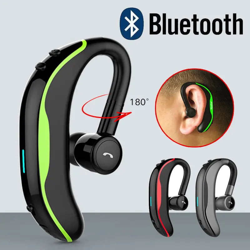 Single-Ear Bluetooth Headset with 17-Hour Talk Time