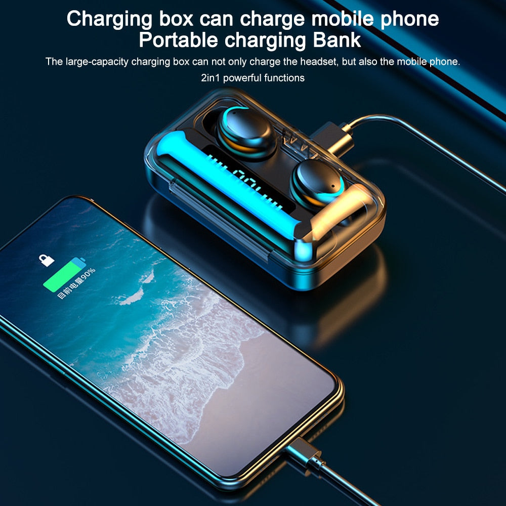 Wireless Earbuds with Power Bank Case, 220h Battery